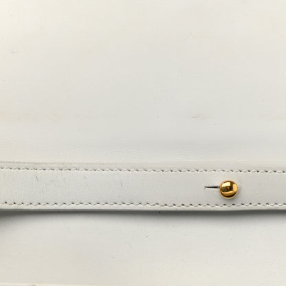 Saint Laurent Calfskin Monogram Chevron Shoulder Bag Crema Soft 13 of 17