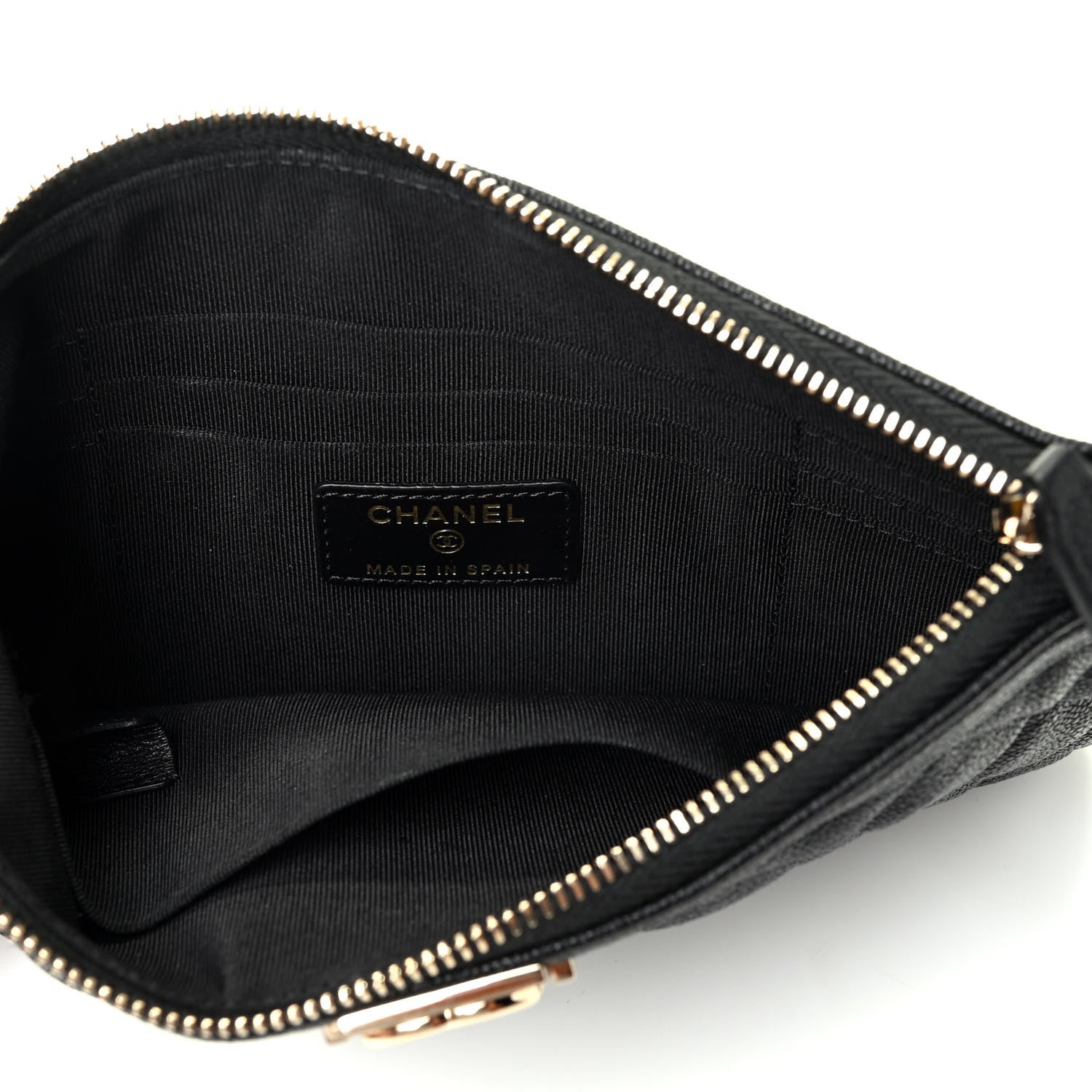 Chanel Caviar Quilted Small Boy Cosmetic Case Black 4 of 4