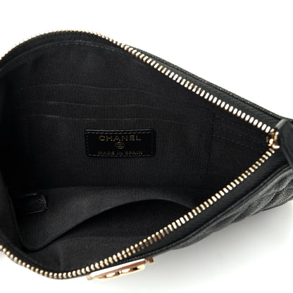 Chanel Caviar Quilted Small Boy Cosmetic Case Black 4 of 4