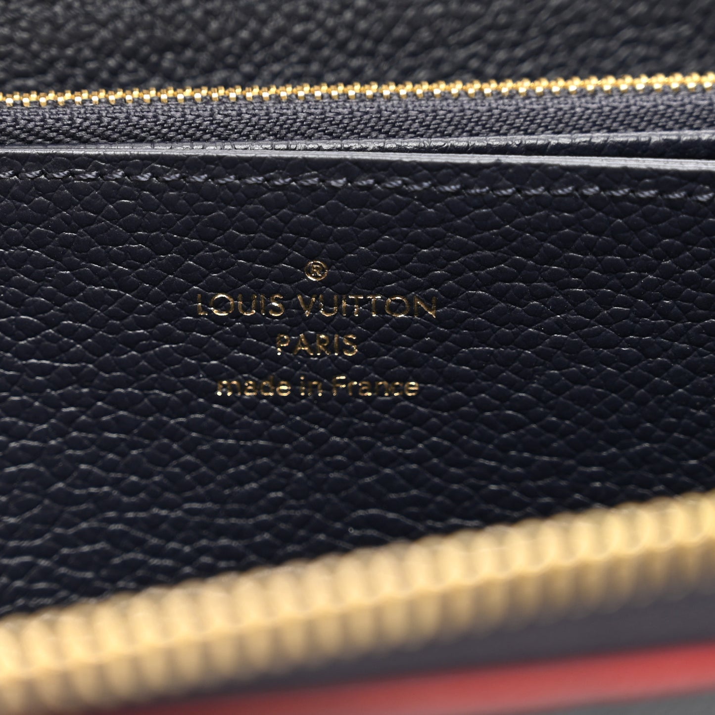 LOUIS VUITTON Empreinte Zippy Wallet Marine Rouge