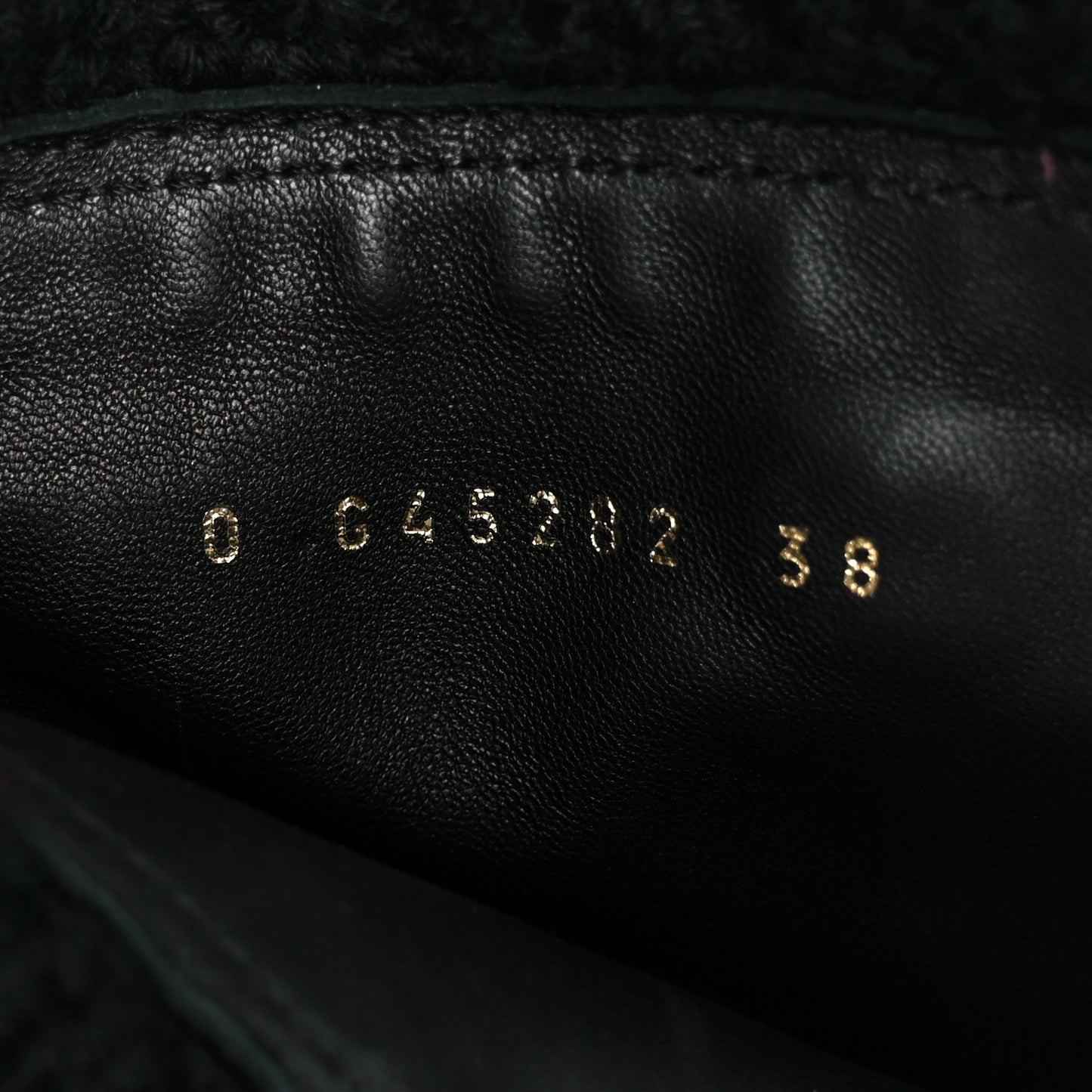 Calfskin Knit CC Short Boots 38 Black