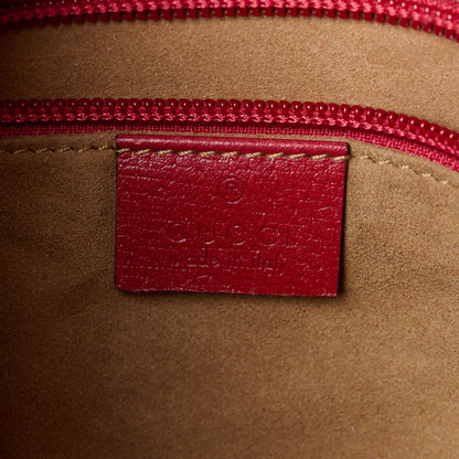 Gucci GG Supreme Monogram Tian Web Camera Bag Beige Multicolor Red 6 of 15