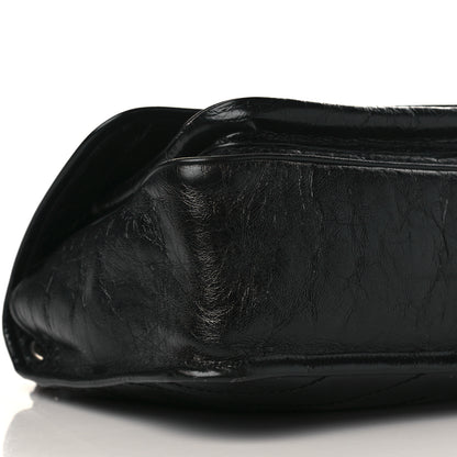 Saint Laurent Crinkled Calfskin Matelasse Monogram Medium Niki Chain Satchel Black 8 of 9