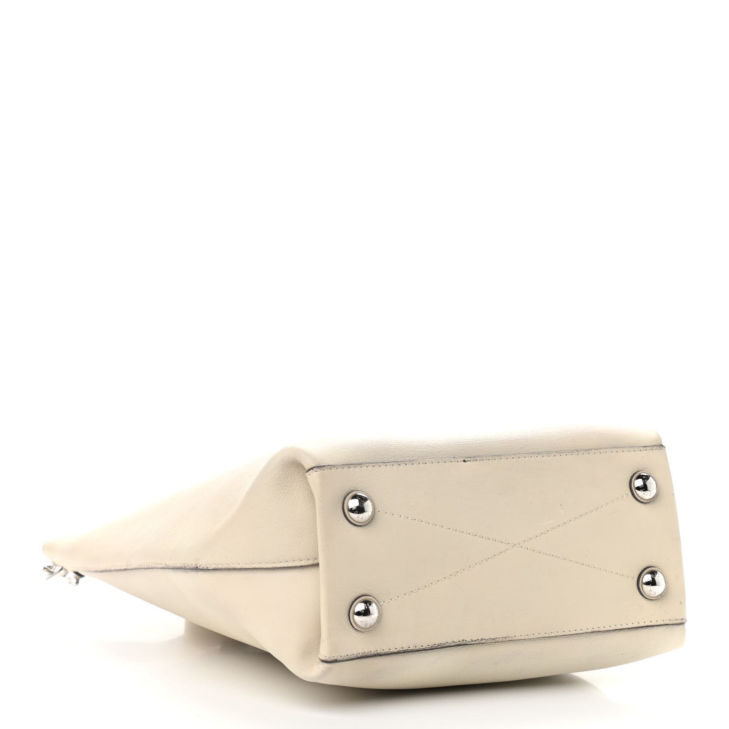 Veau Soie Calfskin Parnassea Bagatelle Hobo Blanc Casse