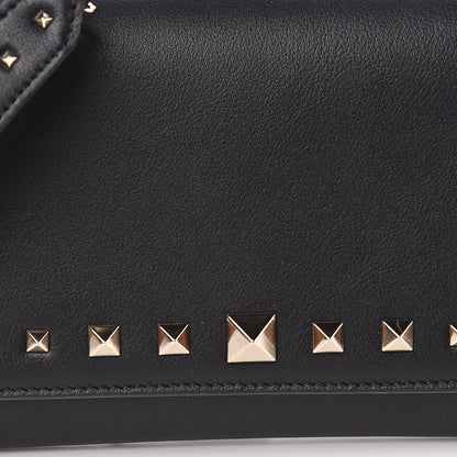 Valentino Garavani Vitello Rockstud Crossbody Wallet on Chain Black 11 of 11