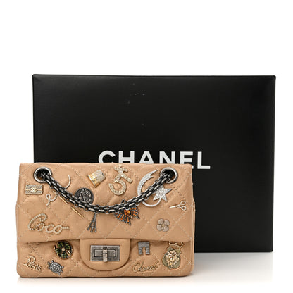 Chanel Metallic Calfskin Quilted Lucky Charms 2.55 Reissue 224 Flap Gold 14 of 14