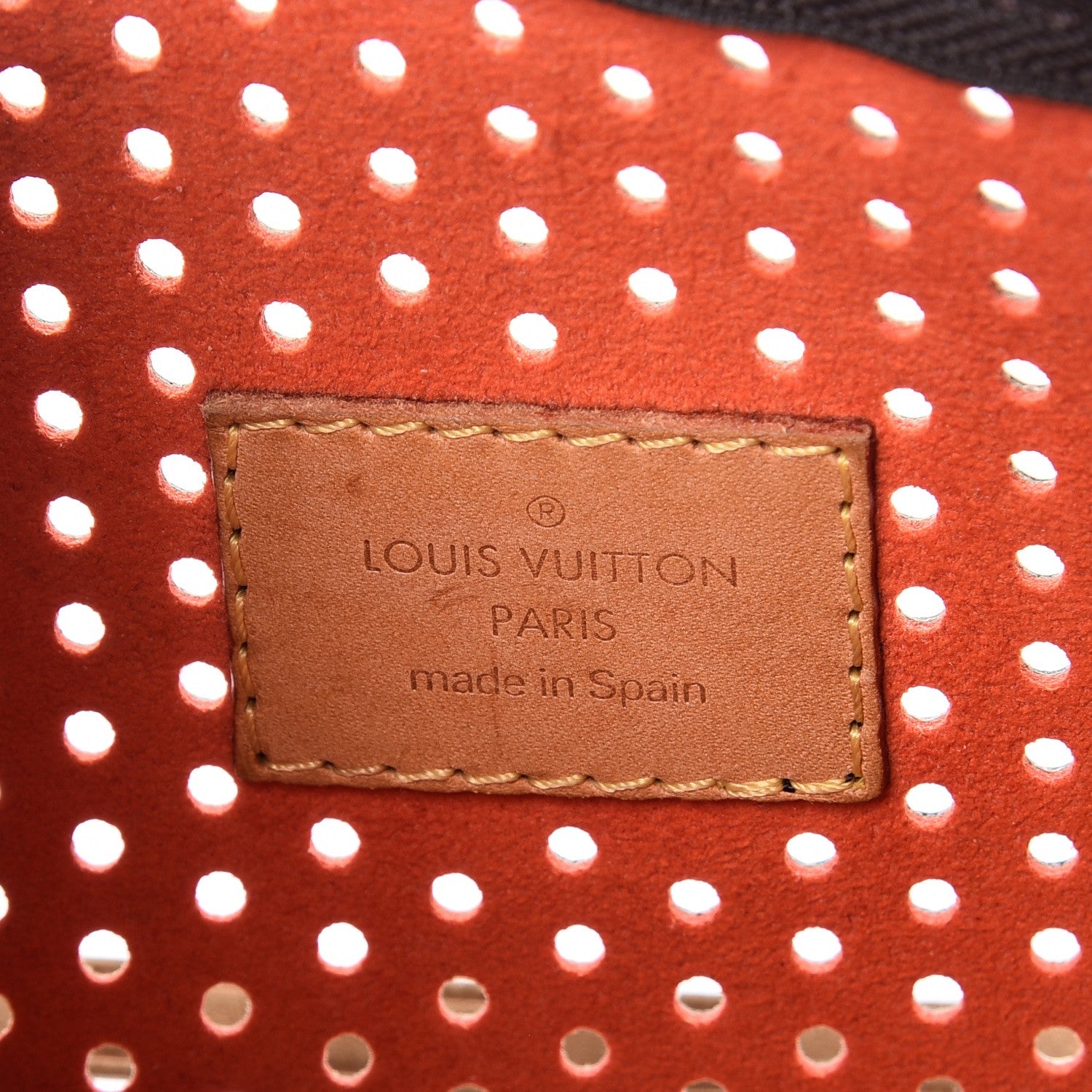 Louis Vuitton Monogram Perforated Pochette Accessories Bag Orange 6 of 8
