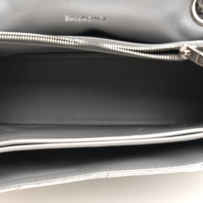 Balenciaga Crushed Calfskin Quilted Small Crush Chain Bag Silver 5 of 9