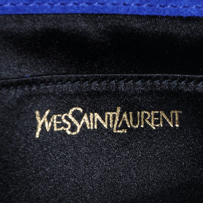 Saint Laurent Patent Belle de Jour Clutch Blue 6 of 7