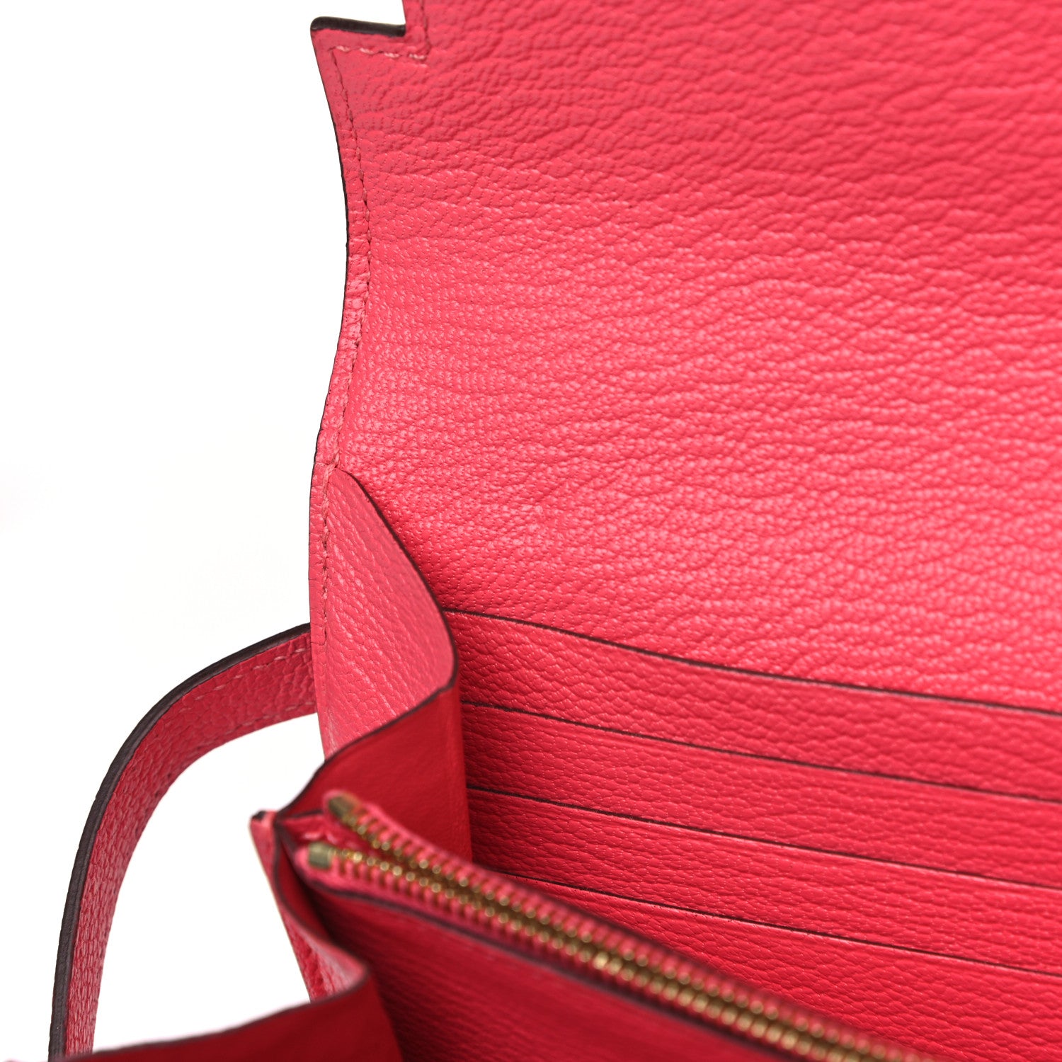 Hermes Chevre Mysore Kelly Longue Wallet Rose Lipstick 10 of 11