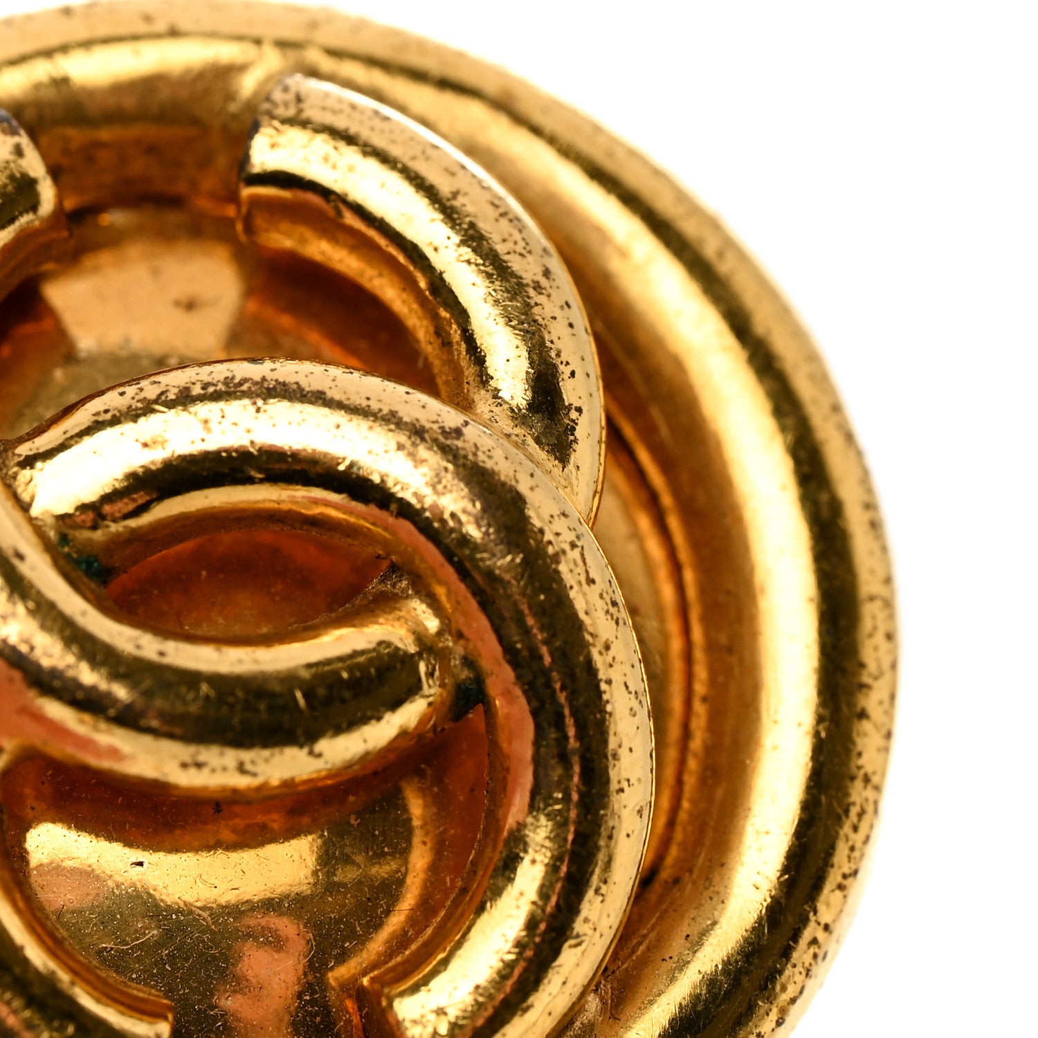 Chanel Round CC Clip On Earrings Gold 6 of 11