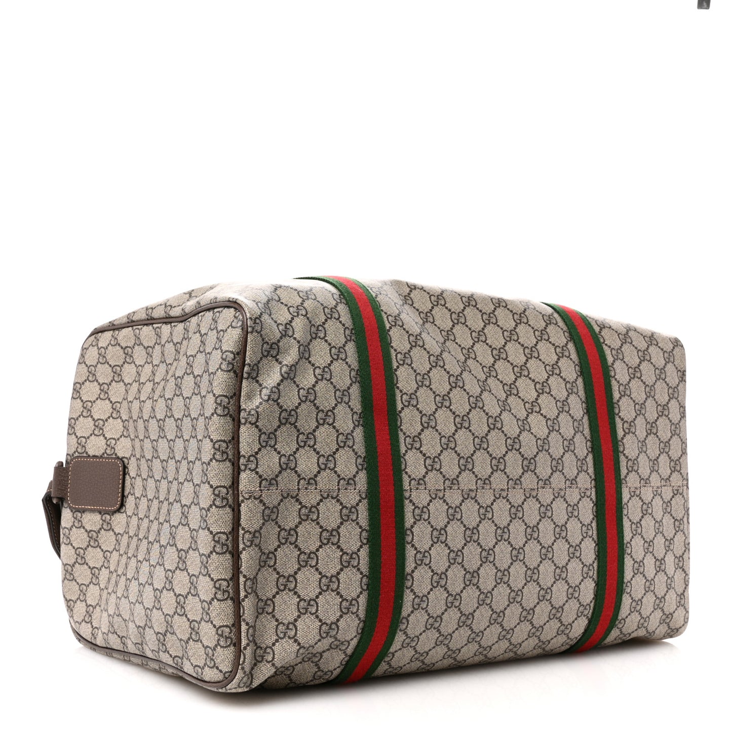 GG Supreme Monogram Web Medium Duffle Bag Brown