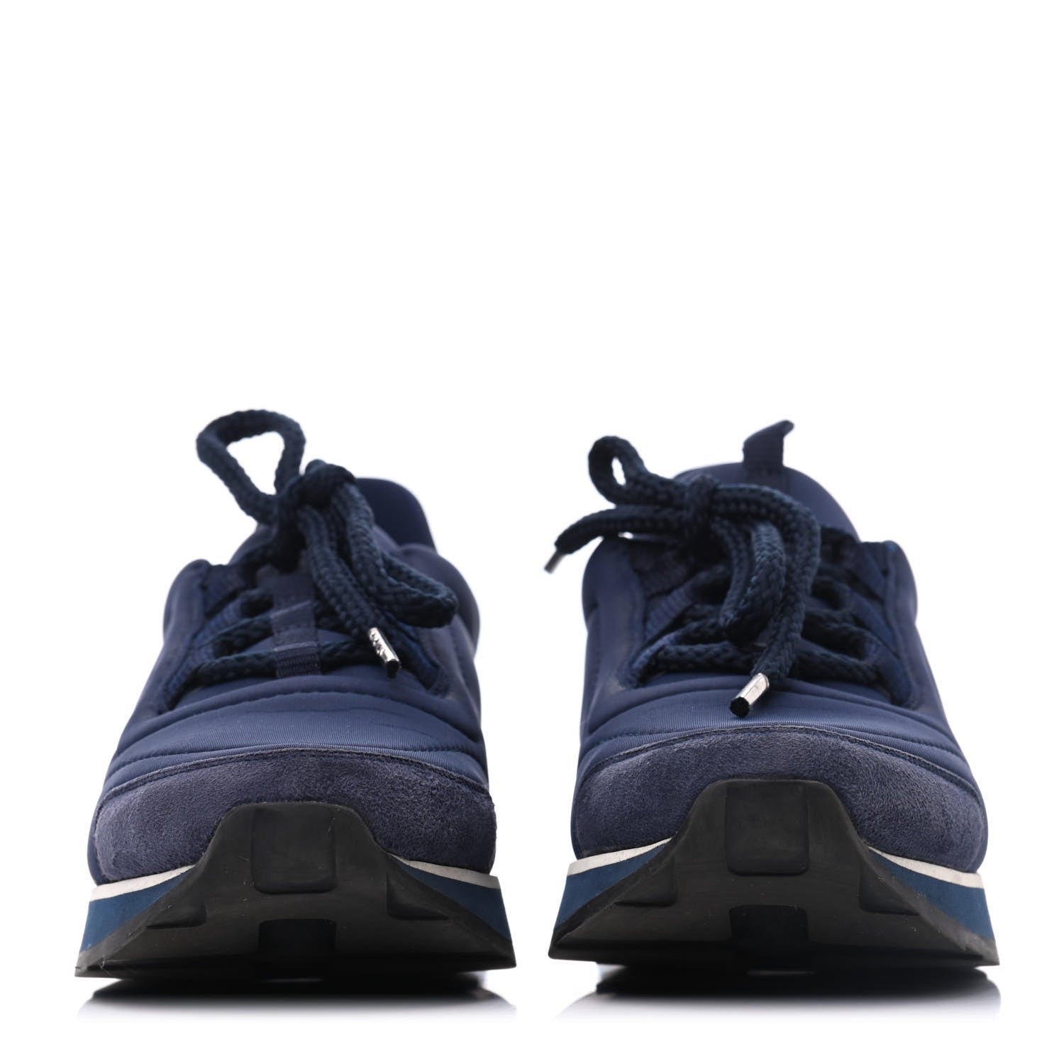 Hermes Technical Canvas Miles Sneakers 38 Marine Black 2 of 23