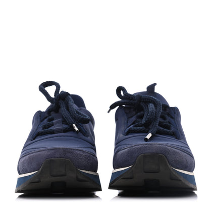 Hermes Technical Canvas Miles Sneakers 38 Marine Black 2 of 23