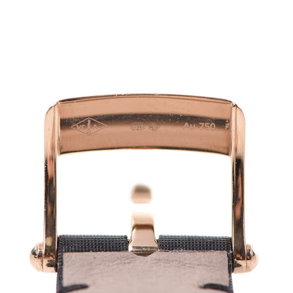 Van Cleef & Arpels 18K Rose Gold Satin Diamond Bezel 32mm Charms Quartz Watch 10 of 11
