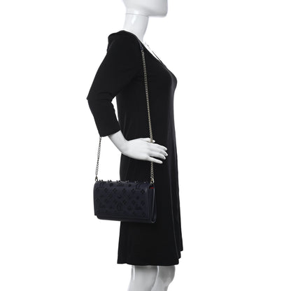 Christian Louboutin Calfskin Spikes Loubinthesky Paloma Clutch Navy 2 of 10