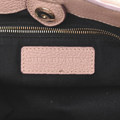Burberry Grainy Calfskin House Check Small Banner Tote Nude Blush 6 of 15
