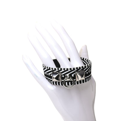 Hermes Toile Sombrero Rivale Cavale Bracelet T3 Black 2 of 5