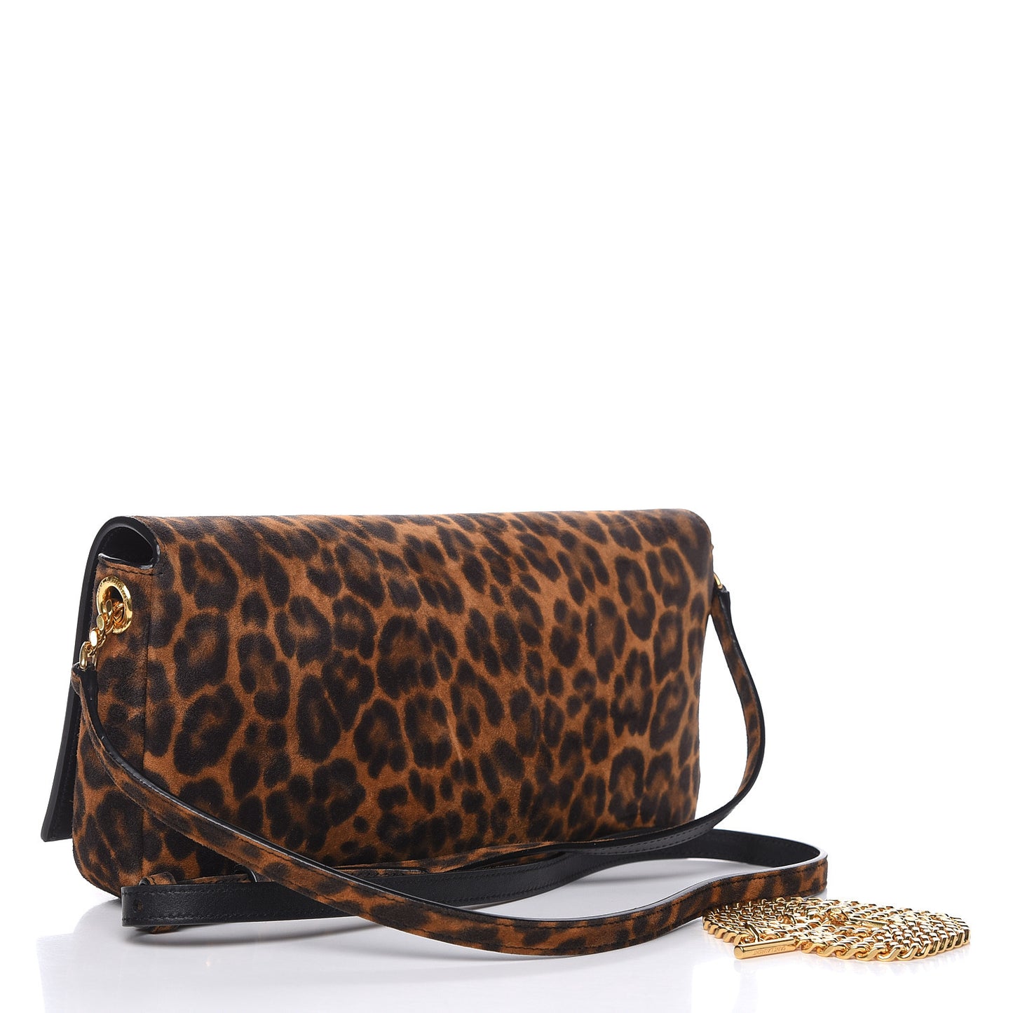Suede Leopard Print Monogram Tassel Kate 99 Naturale