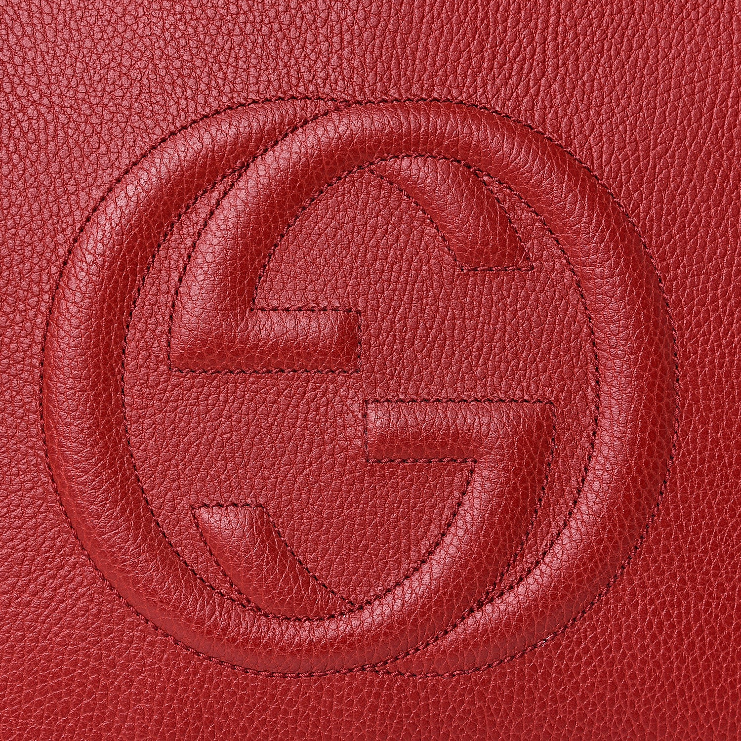 Gucci Dollar Calfskin Large Soho Top Handle Satchel Hibiscus Red Mystic White Blue 8 of 10