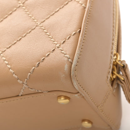 Chanel Calfskin Wild Stitch Top Handle Bag Beige 18 of 20