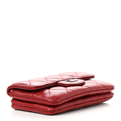 Chanel Lambskin Quilted Coin Purse Red 4 of 8