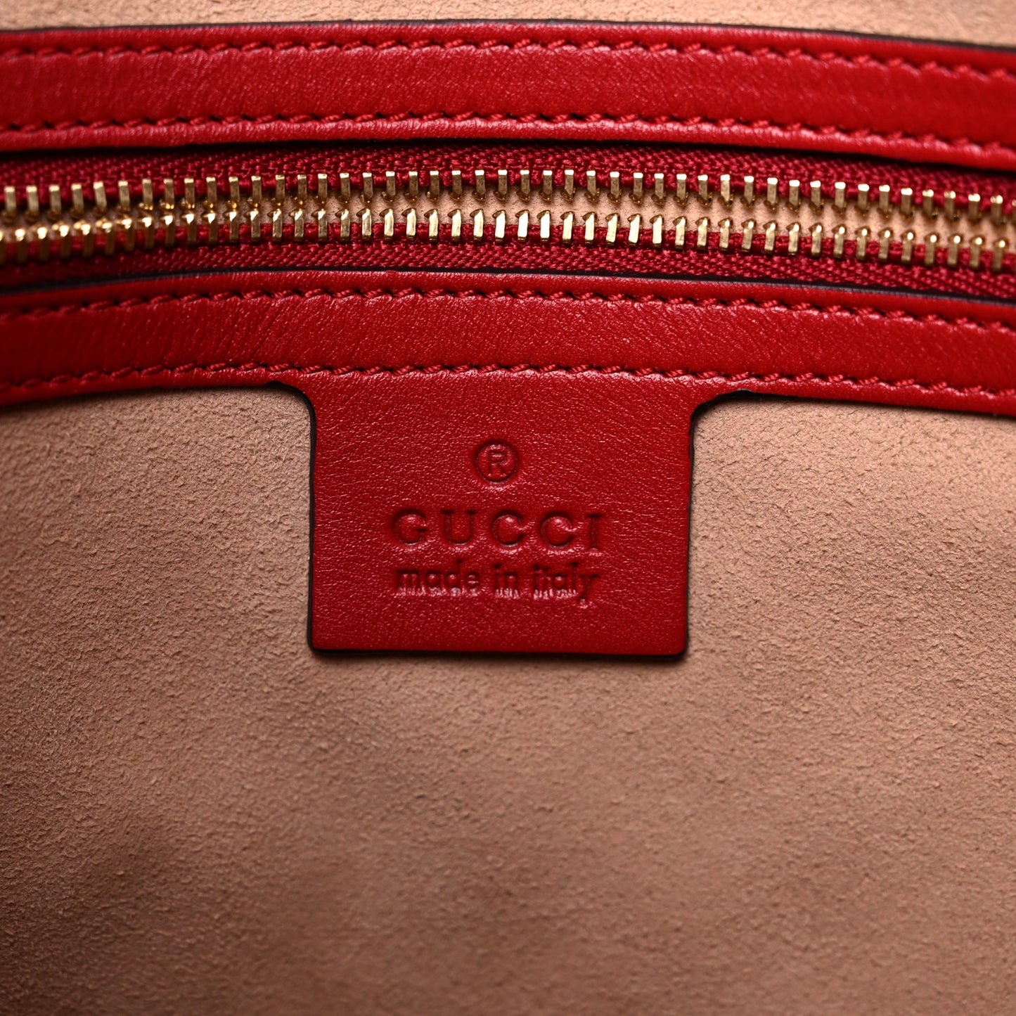 Apollo Calfskin GG Dadini Embroidered Chain Hobo Hibiscus Red
