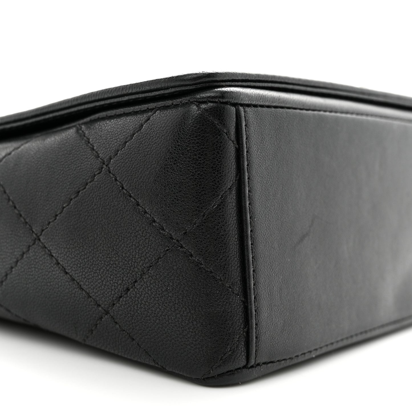Sheepskin Quilted Vintage Mademoiselle Flap Black