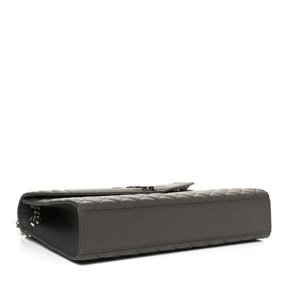 Saint Laurent Grain De Poudre Textured Mixed Matelasse Large Triquilt Monogram Satchel Earth 4 of 11