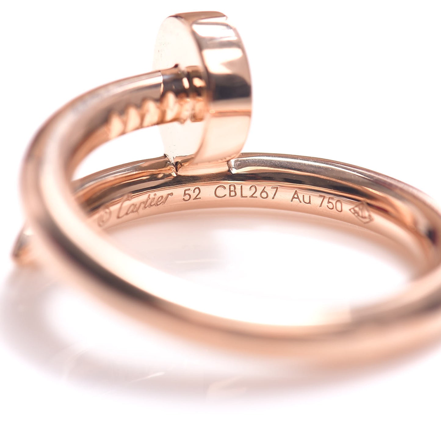 18K Pink Gold Juste Un Clou Ring 52 6