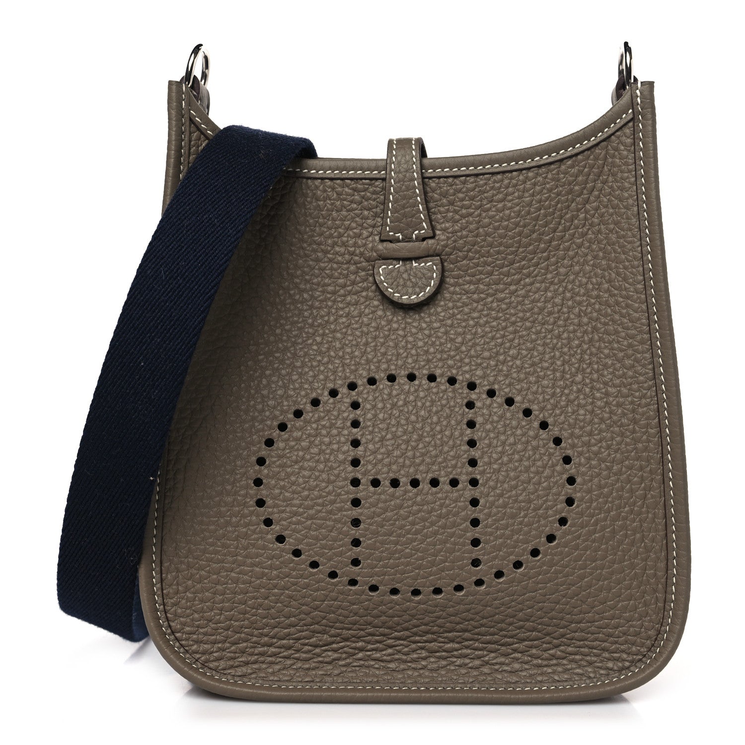 Hermes Taurillon Clemence Amazone Evelyne TPM Etoupe Bleu Indigo 1 of 10