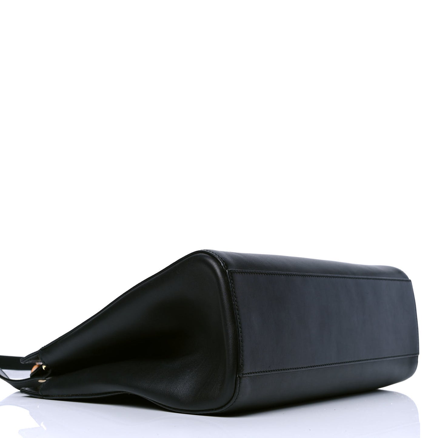 Nappa Bamboo Medium Nymphaea Top Handle Bag Black