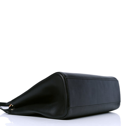 Gucci Nappa Bamboo Medium Nymphaea Top Handle Bag Black 3 of 4