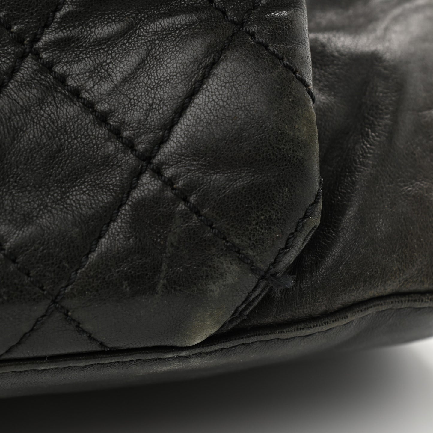 Lambskin Quilted Mademoiselle Hobo Black