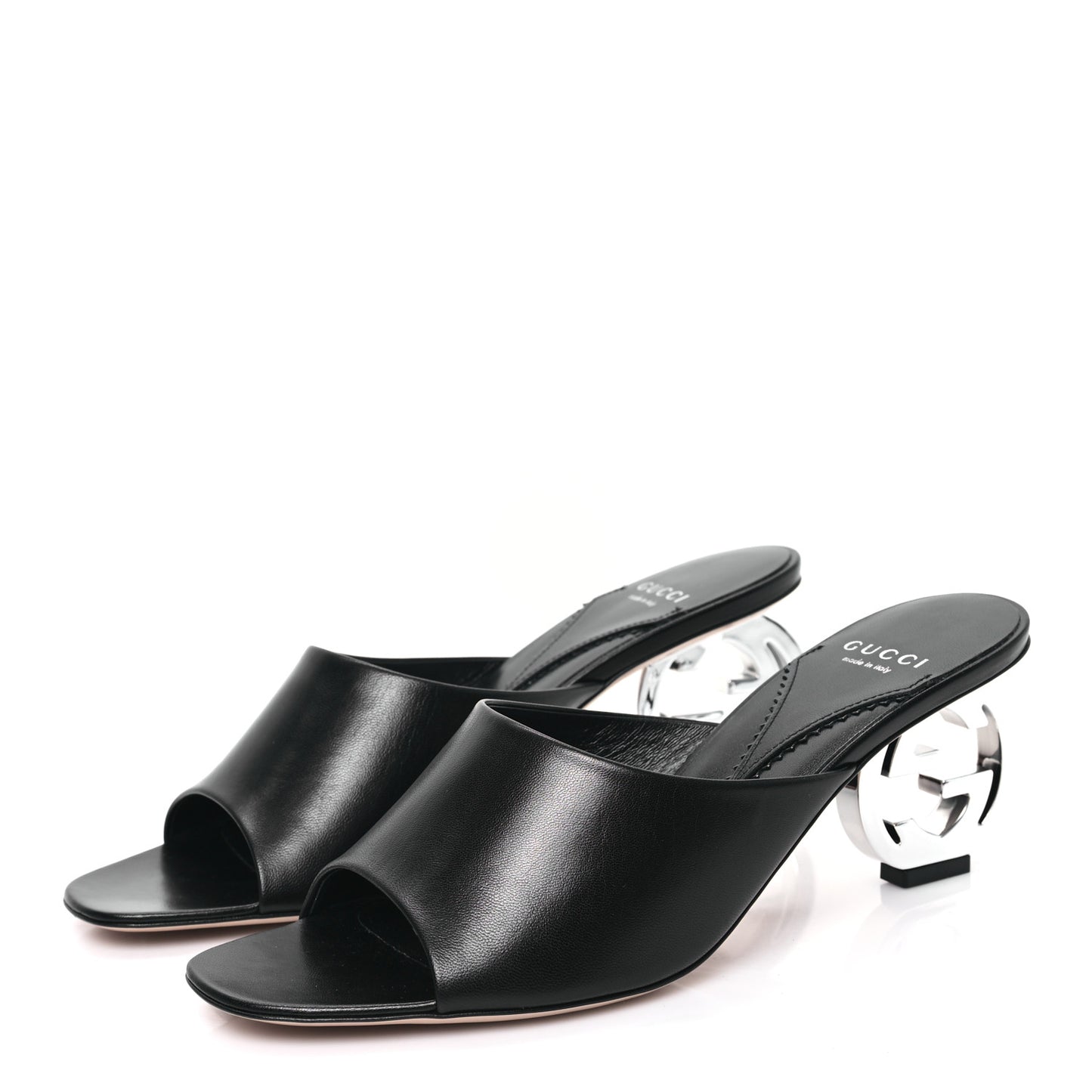 Malaga Kid Interlocking G Sandals 39 Black