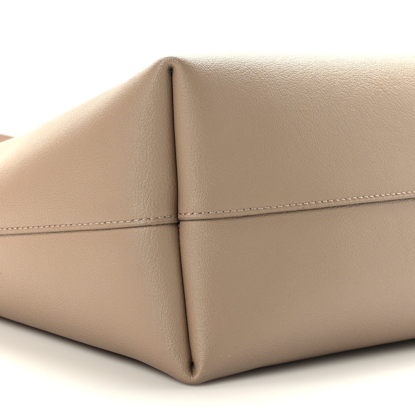 Calfskin Large Shopping Tote Dark Beige