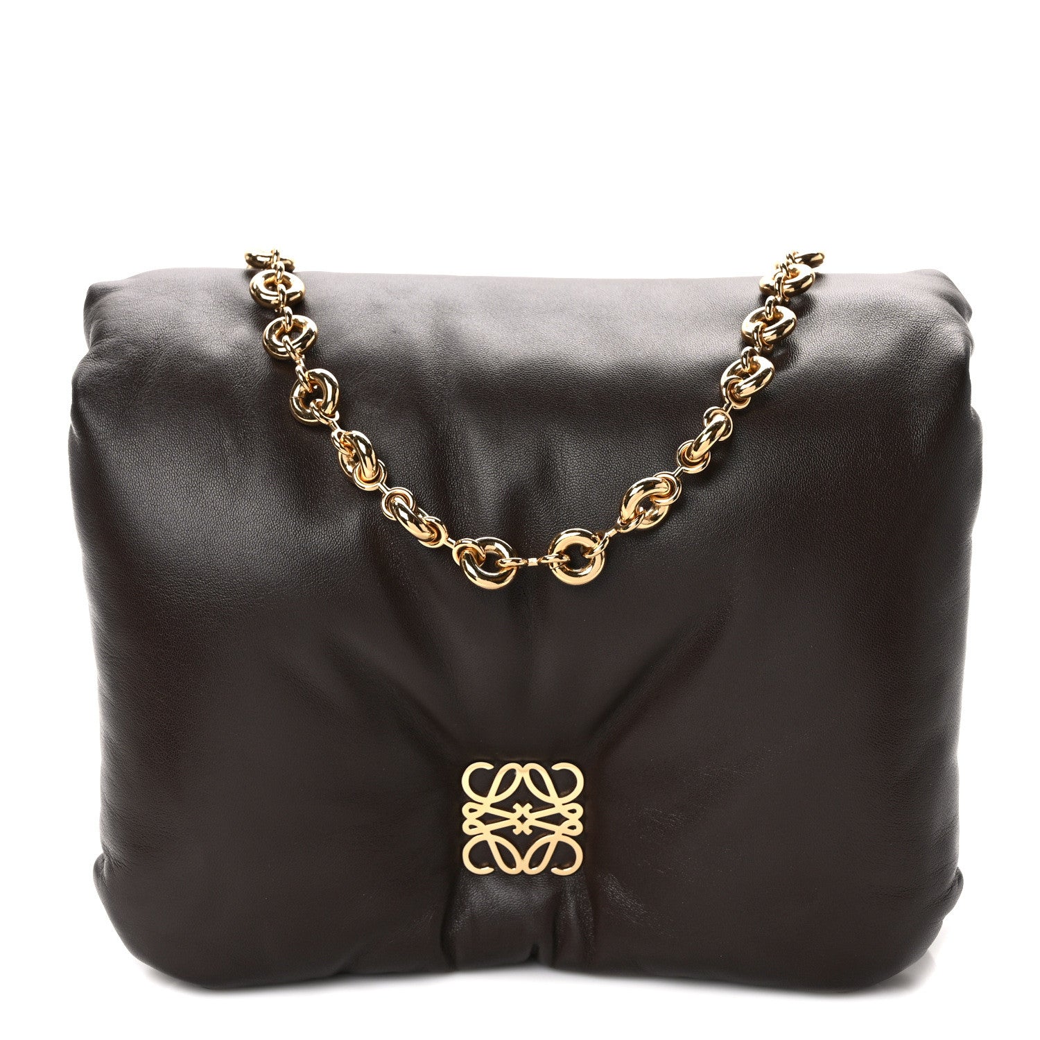 Loewe Lambskin Goya Puffer Bag Dark Chocolate 1 of 8