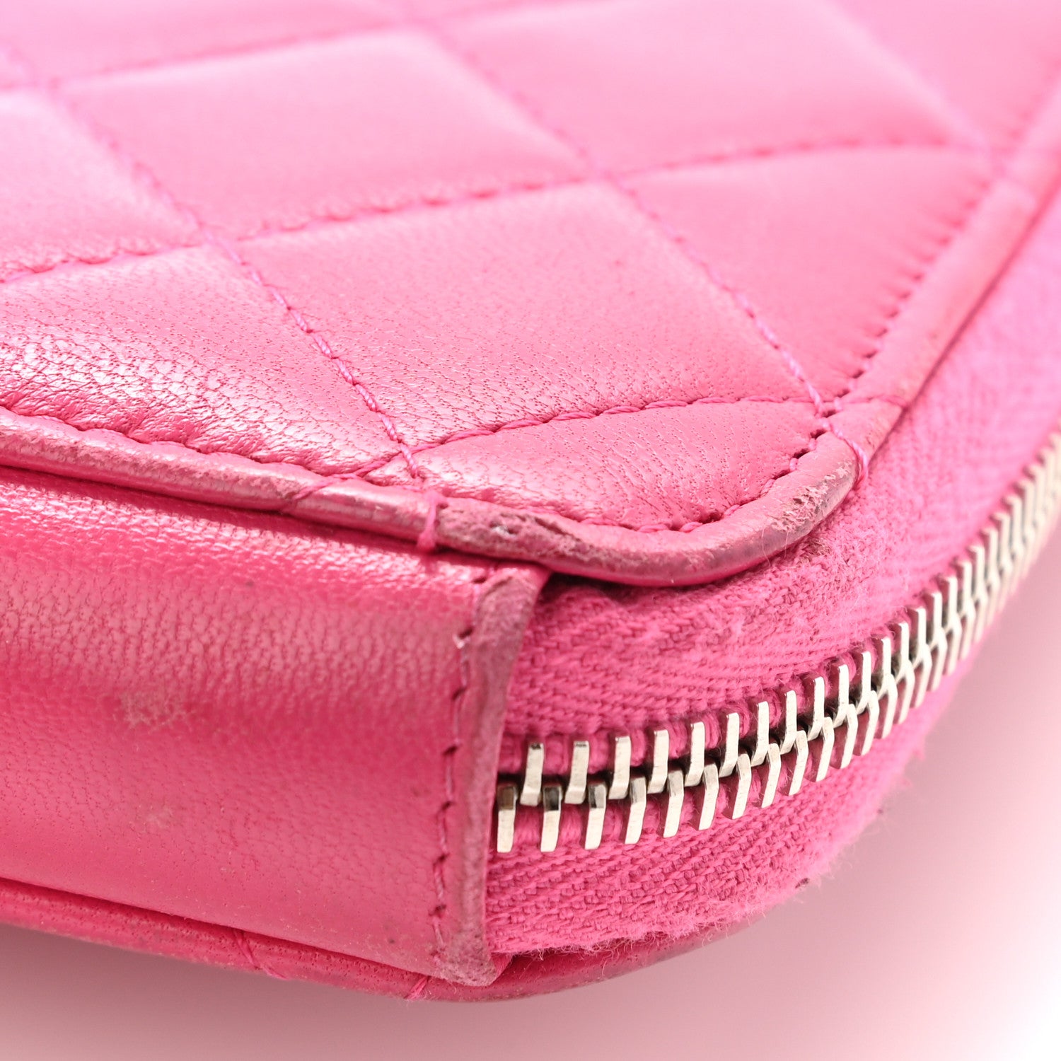 Chanel Lambskin Quilted Travel Case Pink 22 of 25