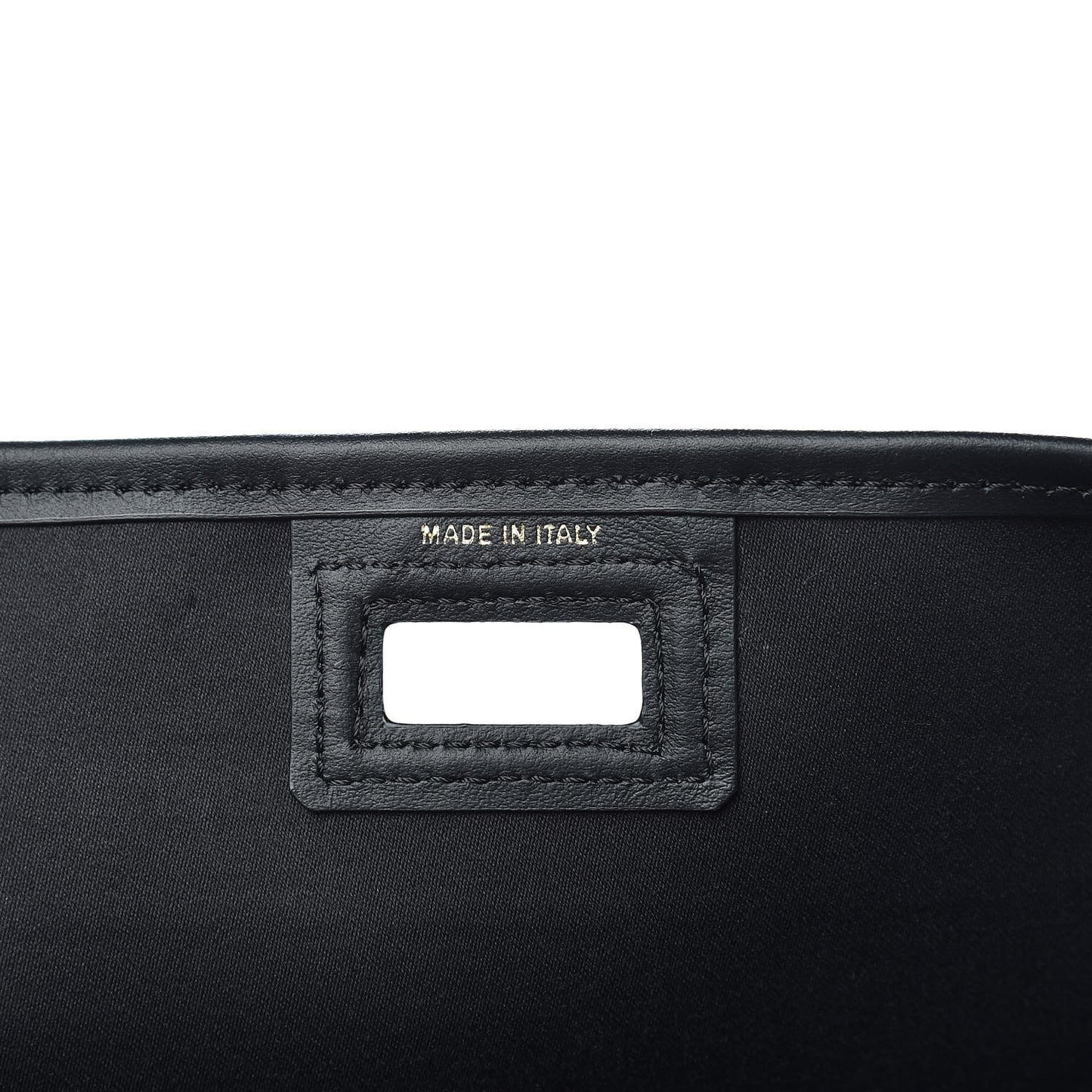 Glazed Fabric Vitello Century FF 1974 Stamp Patch Mini Peekaboo Defender Cover Mogano Panna Black