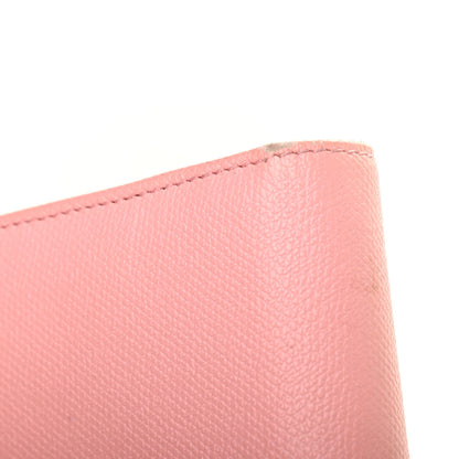 Chanel Grained Calfskin CC Button Yen Wallet Pink 9 of 9