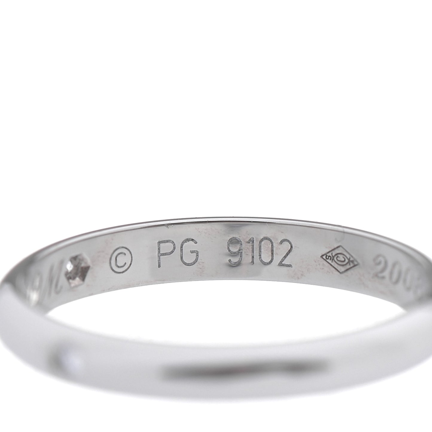 Platinum 3 Diamond 2.6mm 1895 Wedding Band Ring 50 5.25