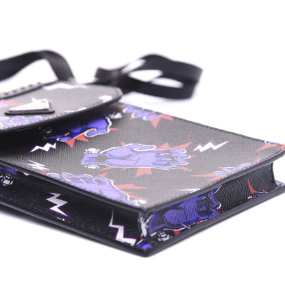 Prada X UNIVERSAL STUDIOS Saffiano Frankenstein Hand Print Smartphone Case Bag Viola 6 of 13