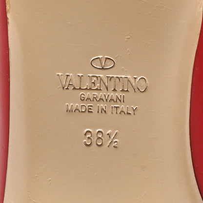 Valentino Garavani Calfskin Nappa Rockstud Ballerina Flats 38.5 Rosso Valentino Poudre 7 of 12