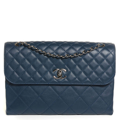 Chanel Calfskin Quilted In The Business Flap Dark Blue 1 of 7
