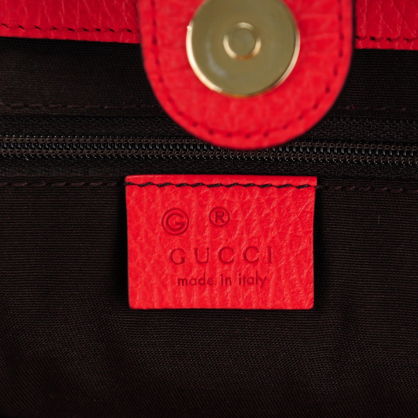 Pebbled Calfskin Bamboo Tassel Tote Red