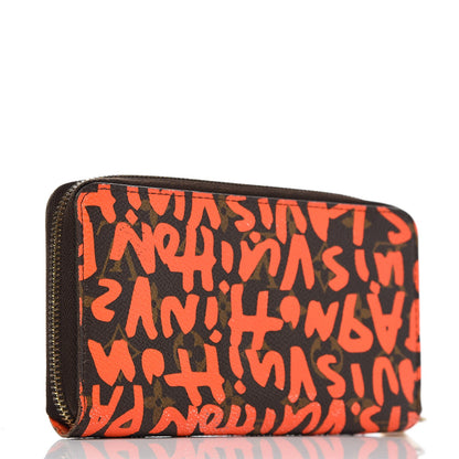 Louis Vuitton Monogram Graffiti Zippy Wallet Orange 3 of 15
