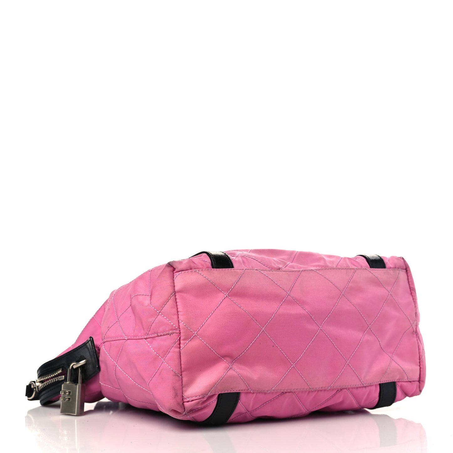 Tessuto Nylon Quilted Shoulder Bag Begonia