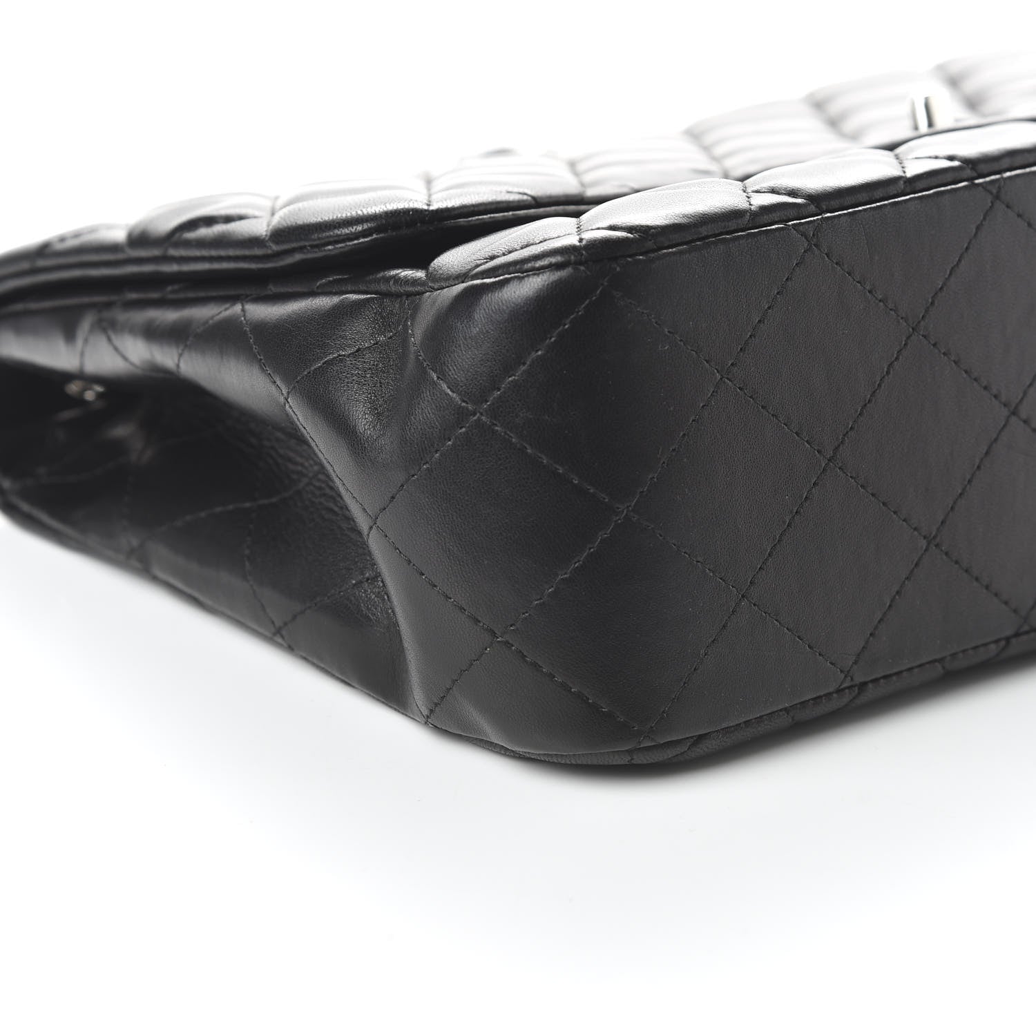 Chanel Lambskin Quilted Jumbo Single Flap Black 6 of 10