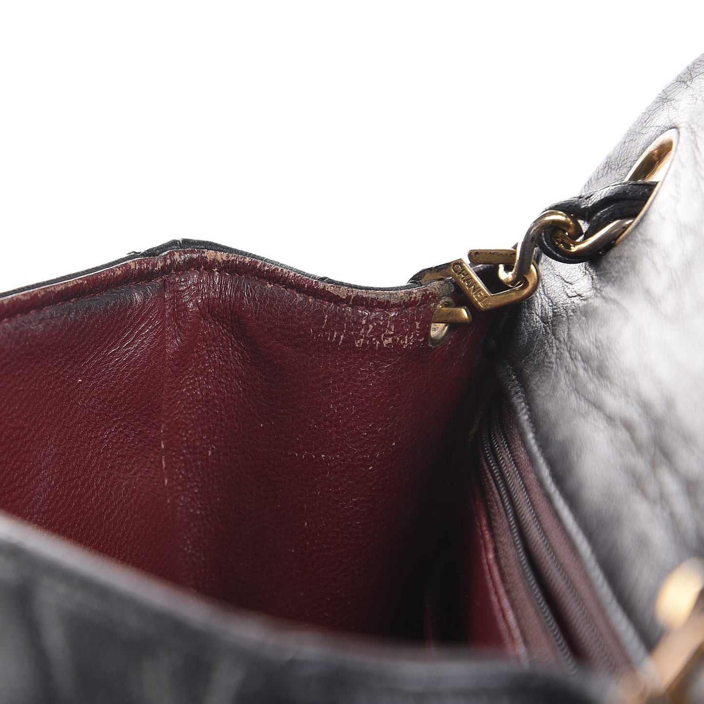 Lambskin Quilted Mini Square Flap Black