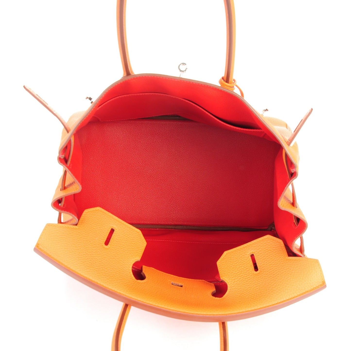 Togo Horseshoe Birkin 35 Orange Rouge Casaque